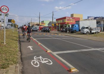 Ciclofaixas na Rua Marcos Bertoldi – Campo do Santana.
Foto: Hully Paiva/SMCS