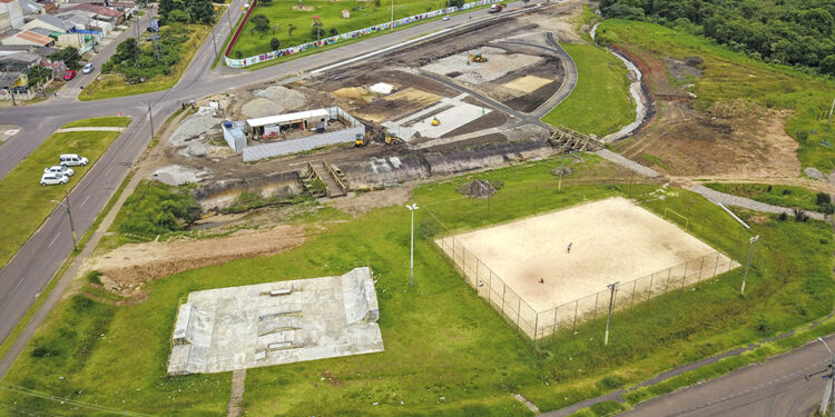 Obras em andamento no Parque Campo do Santana.
Curitiba, 07/02/2023.
Foto: José Fernando Ogura/SMCS.