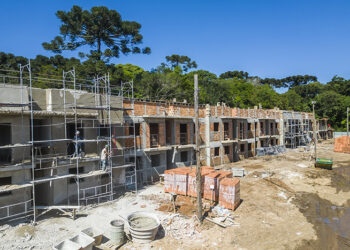 Obras das unidades habitacionais do Bairro Novo da Caximba. Curitiba, 07/11/2023. Foto: Renato Próspero/SMCS