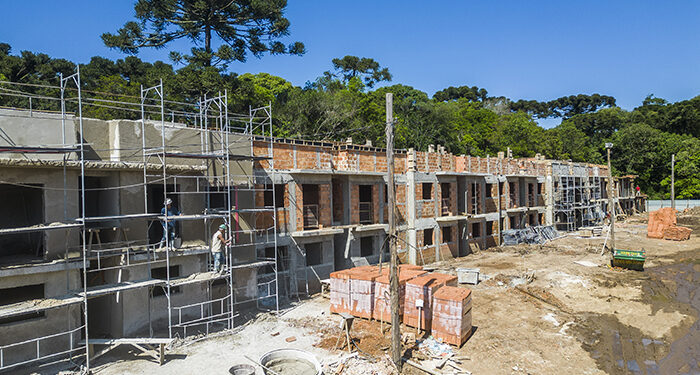 Obras das unidades habitacionais do Bairro Novo da Caximba. Curitiba, 07/11/2023. Foto: Renato Próspero/SMCS