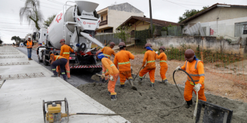 Obras do lote 3.1 do Inter 2, no Xaxim. Curitiba, 05/09/2025. Foto: Pedro Ribas/SECOM