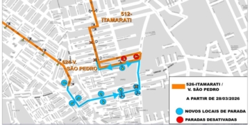 Ônibus da nova linha 526 ligando Capão Raso ao Hauer passando pela Vila São Pedro