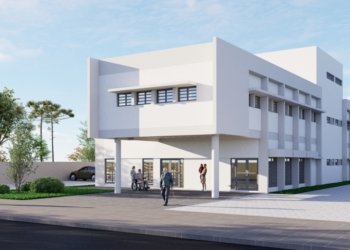 Projeto da nova Unidade Básica de Saúde do Caximba em Curitiba com estrutura ampliada
