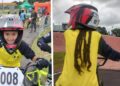 Crianças participam da 1ª Copa entre Escolas Municipais de BMX no Parque Olímpico do Cajuru, em Curitiba.